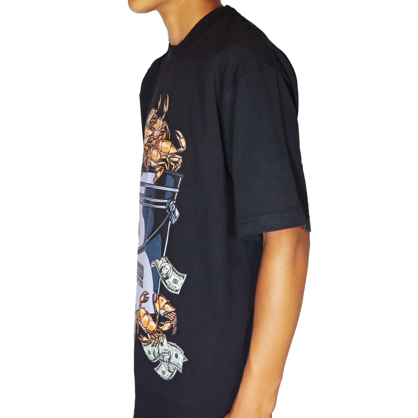 Hood Certified / Crabs In A Bucket / Black TShirt