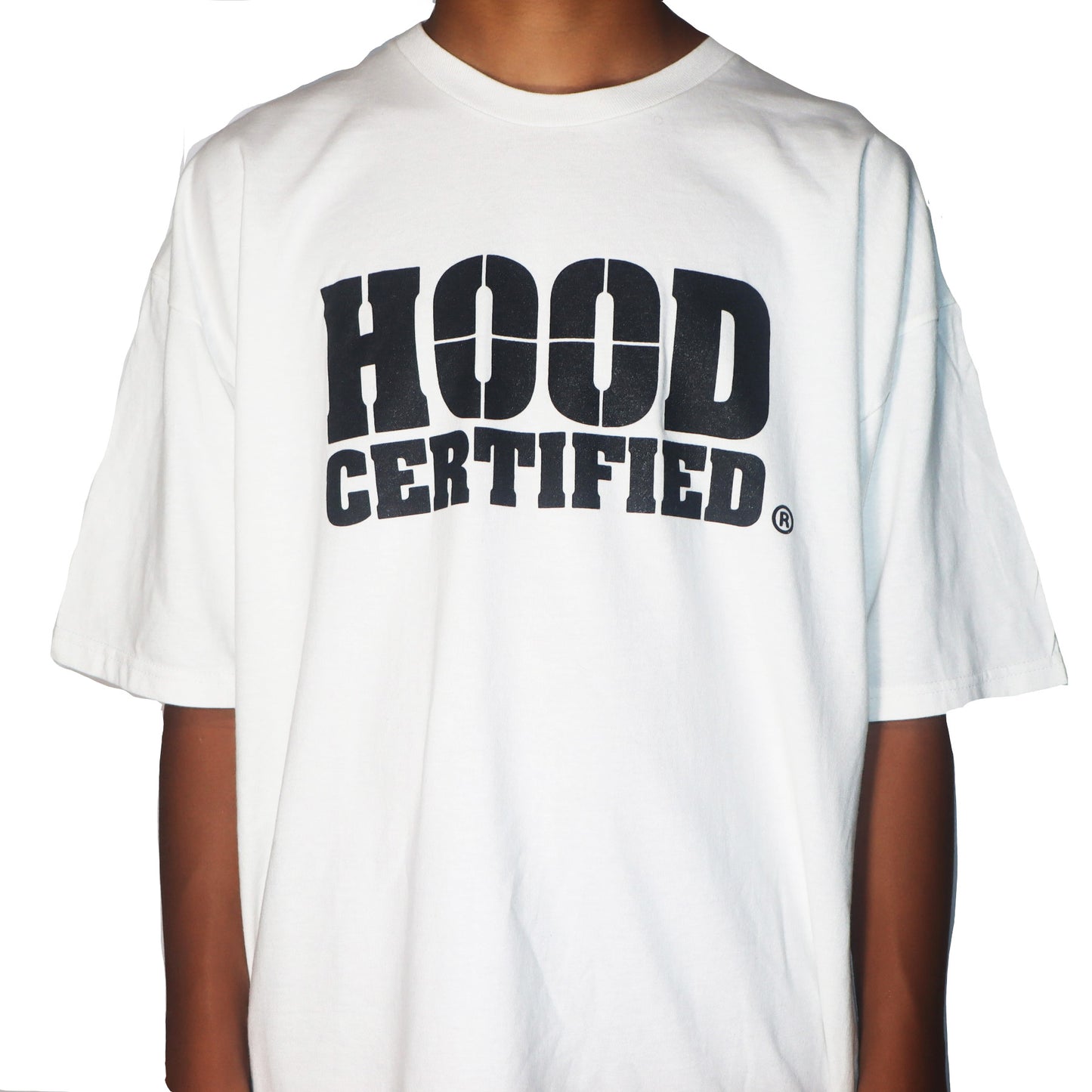 Hood Certified / Big logo White Shirt