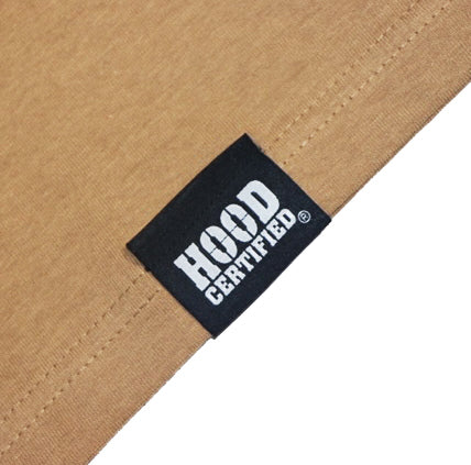 Hood Certified / Tan / Black Pocket Logo Shirt